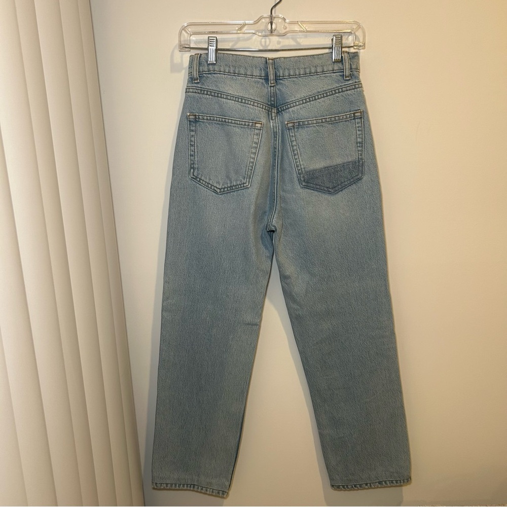 Reformation Cynthia Patch High Rise Straight Jeans in Tahoe Size 25 - Picture 8 of 16